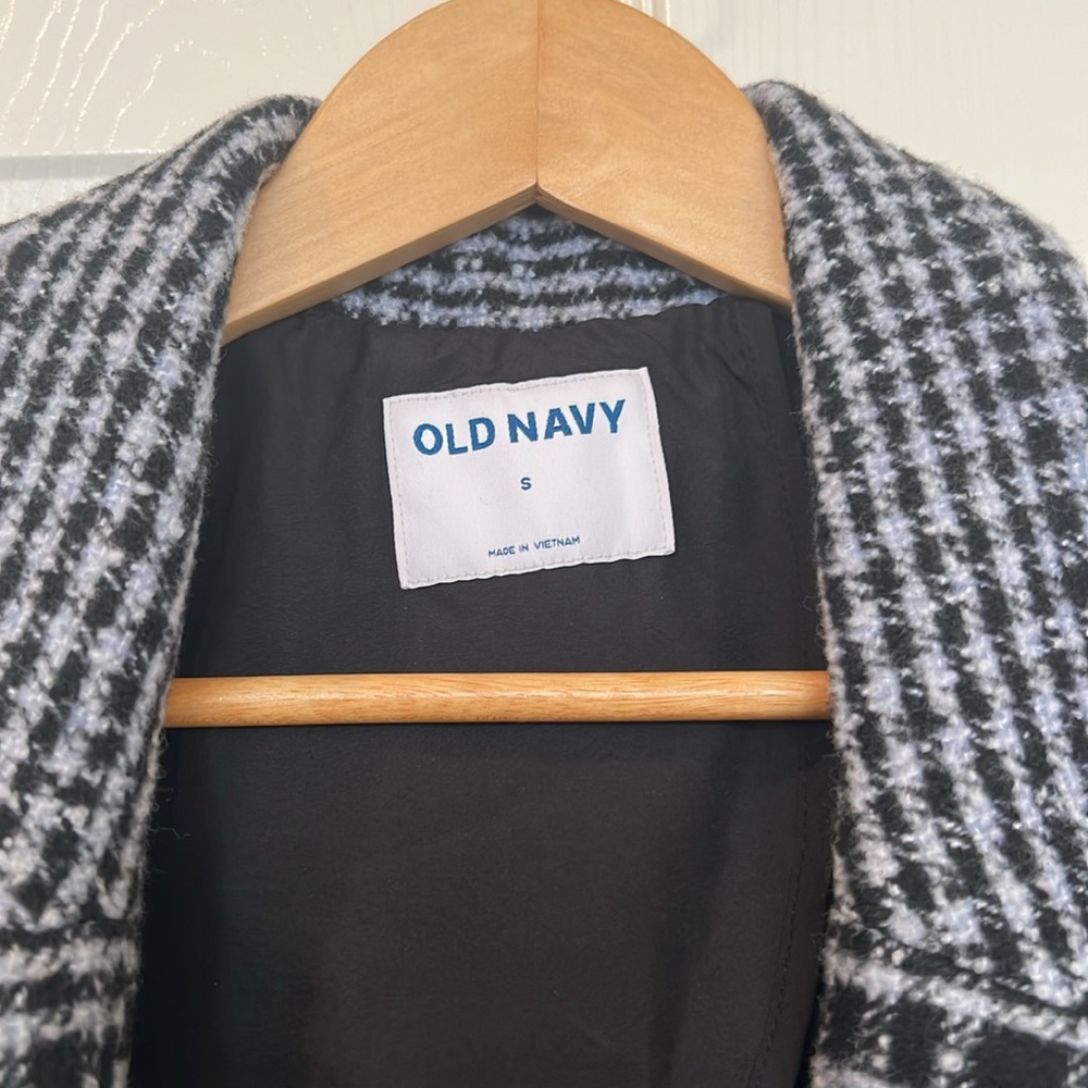 Old Navy black & blue blazer:coat. - Picture 2 of 7